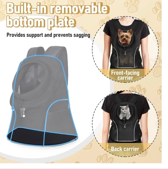 Pet Carrier Backpack for Dogs - Black - Picture 5 of 16